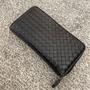 正規品中古 ボッテガヴェネタ ラウンドファスナー長財布