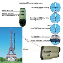 目玉 レーザー距離計1000M650M ゴルフ レジャー アクセサリー スコープ 距離計 レーザー スロープフラグ 測定器 距離測定器 DIY_画像2