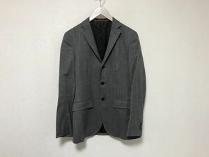美品本物エディフィスEDIFICEウールテーラードジャケットビジネススーツグレー44メンズS日本製