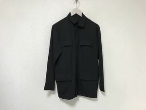  подлинный товар Yohji Yamamoto yohjiyamamoto тонкий шерсть рубашка жакет чёрный черный костюм бизнес S мужской сделано в Японии 