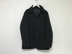 本物マッキントッシュMACKINTOSHウールカシミアキルティングジャケットコート黒ブラックメンズMビジネススーツ38スコットランド製