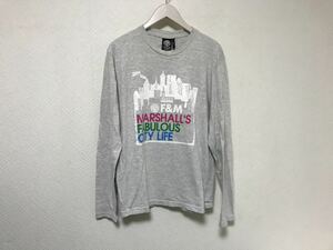  genuine article Frank Lynn Marshall FRANKLINMARSHALL print cotton long sleeve cut and sewn long T-shirt men's gray L Italy made 