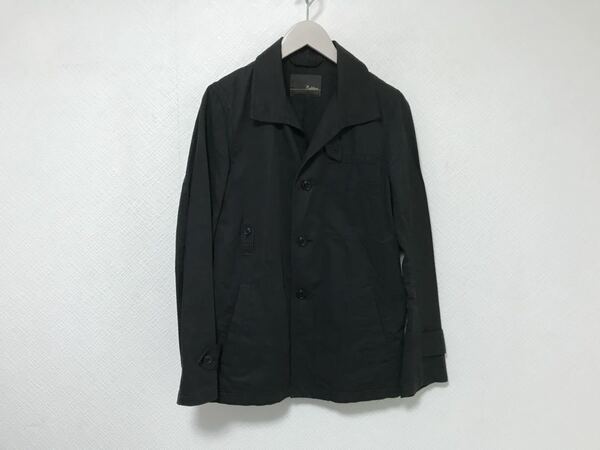 本物エディションEDITIONトゥモローランドコットン麻リネンミリタリージャケットコートメンズビジネススーツ黒ブラック46M日本製