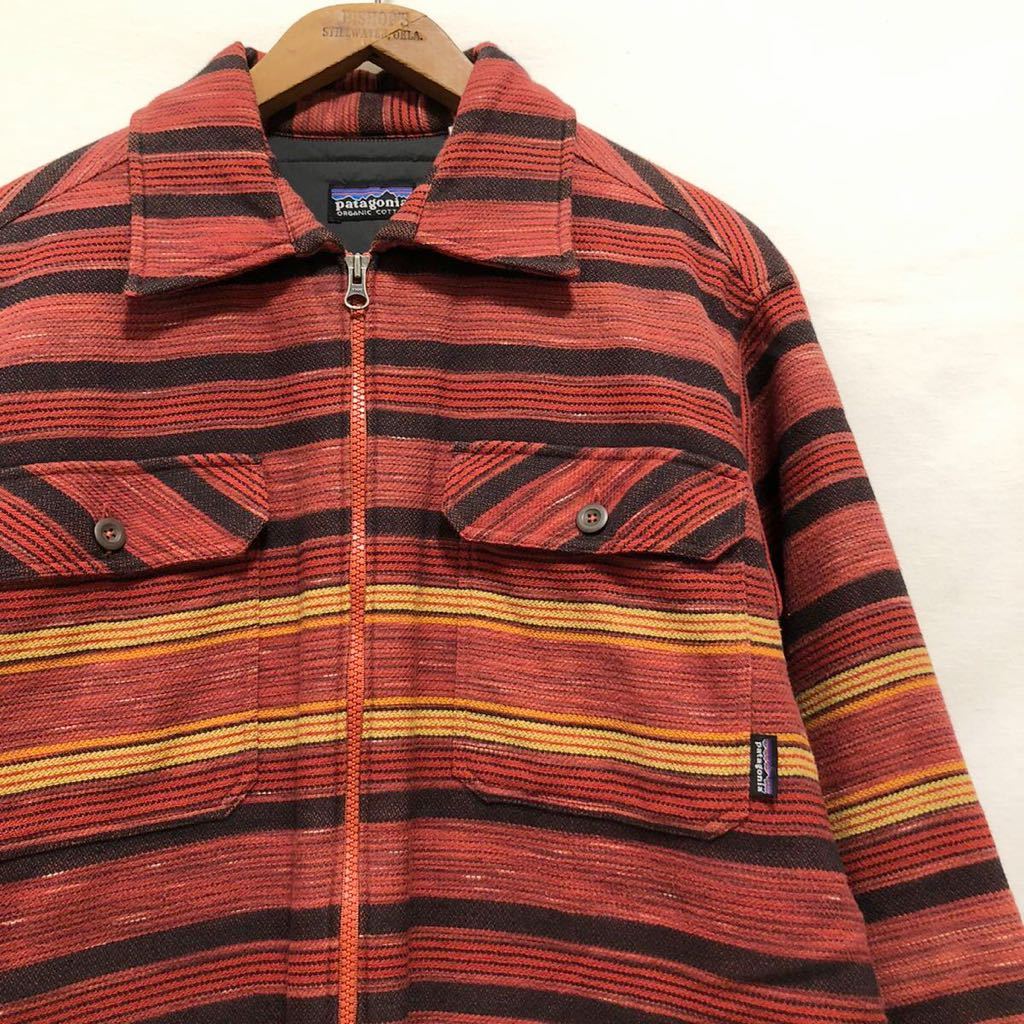 New限定品 L ストライプ ネルシャツ 長袖 開襟 Cotton Organic パタゴニア Patagonia 09年 ヴィンテージ Old F9 レア 長袖シャツ Labelians Fr
