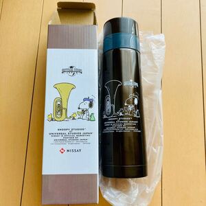 新品 水筒 スヌーピー プッシュ式 ニッセイ ユニバーサルスタジオ ステンレスボトル