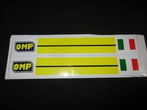 ■OMP ヘルメットバイザー用 ステッカー シール デカール 24cm x 3.7cm フィアット ランチア アルファロメオ フェラーリ 送料120円定形郵便