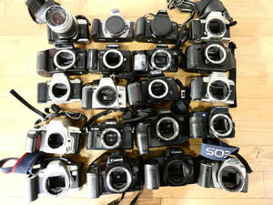  ▲一眼レフカメラ 25台まとめて MINOLTA/Canon/PENTAX/Nikon他 デジカメ混在 ※ジャンク品 ＠着