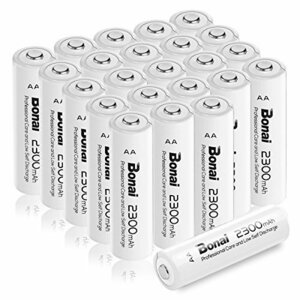 BONAI 単3形 充電式電池 ッケル水素電池 24個パック PSE/CEマーキング取得 UL認証済み 液漏れ防止設計（高容量2300mAh