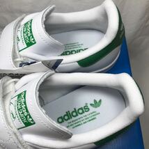 【新品】adidas STAN SMITH アディダス スタンスミス コンフォート ベルクロ スリッポン ホワイト グリーン スニーカー 白 緑 S75187 24.5_画像4
