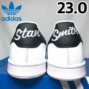 【新品】adidas STAN SMITH J アディダス スタンスミス ジュニア レディース スニーカー ホワイト ブラック 刺繍 EE7570 23.0
