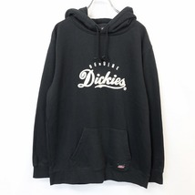 Dickies ディッキーズ LL メンズ 男性 スウェット プルオーバー パーカー フッディー フーディー 裏毛 ロゴ刺繍 長袖 ポリ×綿 ブラック 黒_画像1