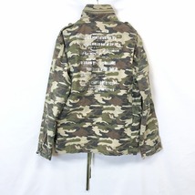 【新品】d.k.f. produced by Don Konishi ディーケーエフプロデュースドバイドンコニシ 46 メンズ サファリジャケット 迷彩 長袖 緑×茶_画像1