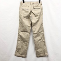 GAP KHAKI ギャップ 1 レディース 女性 若干フレア チノパンツ ストレッチ 無地 ジップフライ ロング 綿×ポリウレタン ベージュカーキ_画像2