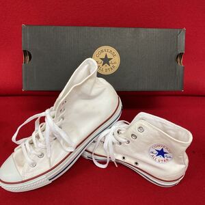 未使用 CONVERSE コンバース スニーカー ホワイト 白 靴 シューズ ハイカット ALL STAR オールスター 25.5cm ◇