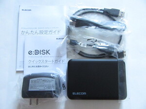 ★美品★エレコム★ビデオカメラ向けポータブルハードディスク、1TB★ELP-EDV010UBK