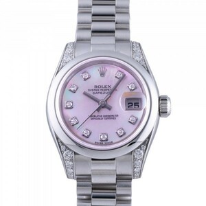 ロレックス ROLEX デイトジャスト 179296NG ピンク文字盤 中古 腕時計 レディース, デイトジャスト, 女性用, 本体