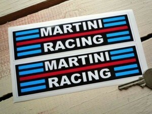 ◆送料無料◆ 海外 マルティーニ レーシング LINE MARTINI 150mm 2枚セット ステッカー