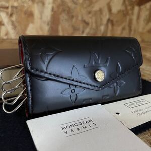 ■極美品■1円■LOUIS VUITTON ルイヴィトン ヴェルニ■シリアルナンバーあり■キーケース■モノグラム■黒■男女兼用■TS1116