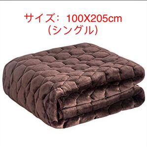 敷きパッド あったか マイクロファイバー ベッドパッド100×205cm(ブラウン)