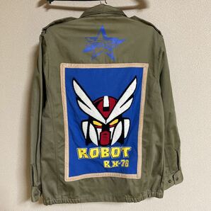 ガンダム【RX-78】希少 ミリタリージャケット シャツ ロボット