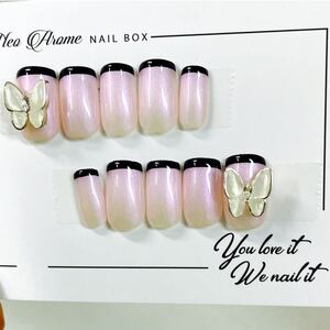 ネイルチップ ジェルネイル ハンドメイド つけ爪 ピンクネイル N500