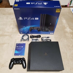 美品 PS4 PlayStation 4 Pro ブラック SSD換装済み (CUH-7200BB01)　