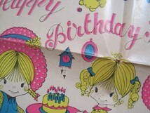 USA　ビンテージ　包装紙　ラッピングペーパー　お誕生日　女の子　バースデーケーキ　ネコ　レトロ　可愛い_画像6