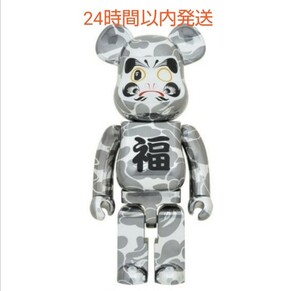 週末限定セール!!BE@RBRICK BAPE 達磨 銀メッキ 1000% ベアブリック ベイプ