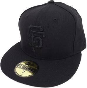 New Era ニューエラ MLB サンフランシスコ ジャイアンツ ベースボールキャップ (ブラック/ブラック) 7 1/8 56.8cm [並行輸入品]