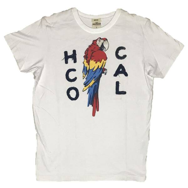 [並行輸入品] ABERCROMBIE ＆ Fitch アバクロンビーアンドフィッチ オウムプリント CAL HCO パッチ 半袖 Tシャツ L