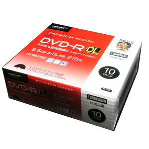 送料無料 HIDISC DVD-R DL 録画用 片面2層 8.5GB 10枚 8倍速 CPRM対応 10枚 スリムケース入り HDDR21JCP10SC/0537ｘ１個