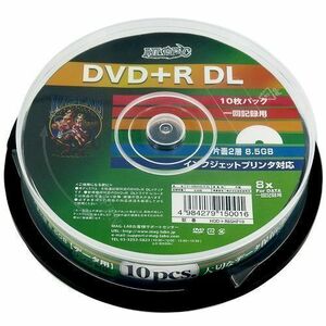 送料無料 データ用 DVD＋R DL 片面2層 8.5GB 10枚 HIDISC 8倍速 インクジェットプリンター対応 HDD+R85HP10/0016ｘ３個セット/卸