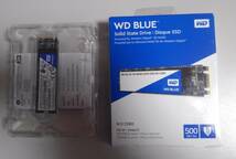 WD Blue 500GB SSD WDS500G2B0B M.2-2280 SATA 3.0 / スターテック M.2 SSD - 2.5インチSATA 7.0mm 変換アダプタ StarTech SAT32M225_画像3