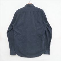 M サイズ ZARA MAN 長袖 コーデュロイシャツ ザラ 水玉 ドット 総柄 コットン 紺 ネイビー 古着 1A2928_画像2