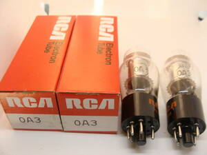 真空管 0A3 2本セット RCA 箱入り 3ヶ月保証 #013-008