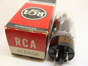 真空管 6CD6GA RCA ブラックプレート 箱入り 試験済み 3ヶ月保証　#013