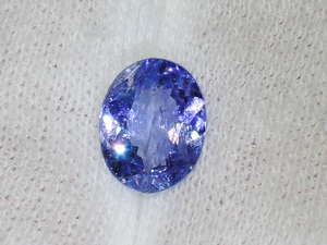 * rainbow flash * tanzanite fa set cut *2.15ct/9.2mm* natural stone .. stone * oval kaboshon loose unset jewel gem case inserting *kamesan