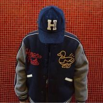 ヒューマンメイド HUMAN MADE バーシティジャケット VARSITY JACKET スタジャン 紺(M) _画像10