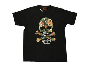 NATIVE GANG FAMILY/ネイティブ・ギャング・ファミリー NGF34-592「アロハ スカル」インクジェットプリント 半袖Ｔシャツ 黒 M新品