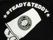 Steady＆Teddy ステディー&テディー 171009 『スタバ』裏毛フルジップパーカー ブラック L新品_画像2