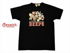 CHESWICK チェスウィック×ロードランナー・コラボ CH78250『S.F. BEEPS』アメカジ 半袖Ｔシャツ ブラック M新品