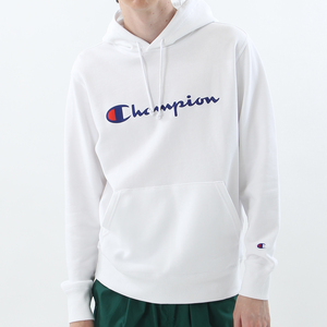 Champion チャンピオン C3-J117 ロゴプリント ベーシック プルオーバー スウェットパーカー ホワイトXL新品 日本規格サイズ