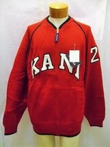 【KARL KANI/カールカナイ】ロゴワッペンF/Zセーター RED/BLACK L 新品デッド_画像1