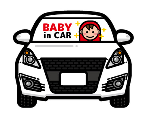 【新品・未使用】カーマグネット 赤ちゃんが乗っています BABY IN CAR・スズキ スイフト風