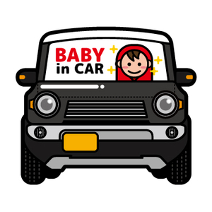 【新品・未使用】カーマグネット 赤ちゃんが乗っています BABY IN CAR・スズキ ハスラーJスタイル風