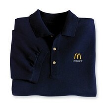 US マクドナルド I'm Lovin it ポロシャツ ネイビー 制服、レア♪_画像1