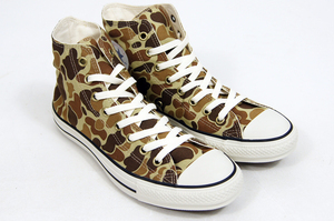 22.5cm●コンバース オールスター ダックカモ 迷彩 ALL STAR CM （A) HI 　DUCKCAMO　茶 緑 1CJ977 ハイカット converse