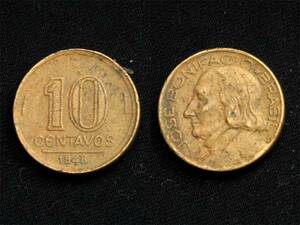 [ Brazil ] 10 center Boss 1948 год bronze .bonofachio