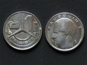 【ベルギー】 1フラン Fr 1991年 Belgique アイアン貨