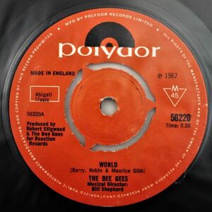 T-592 UK盤 The Bee Gees ビージーズ　World/Sir Geoffrey Saved The World 56220 オリジナルスリーブ 45 RPM